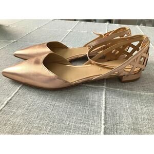 Via Spiga Rose Gold Flats, 38.5